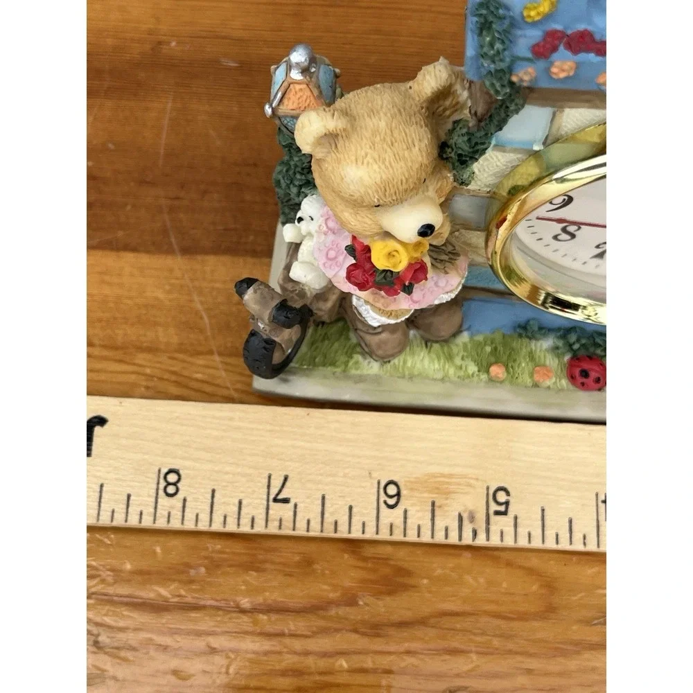 Teddy Bear Dog Ladybug Mantel Desk Shelf Clock Telephone Resin Telephone Booth